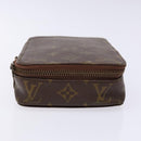 LOUIS VUITTON Monogram Poche Monte Carlo Jewelry Box Vintage M47352 Auth 141127-4