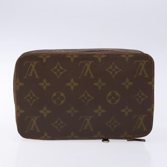 LOUIS VUITTON Monogram Poche Monte Carlo Jewelry Box Vintage M47352 Auth 141127