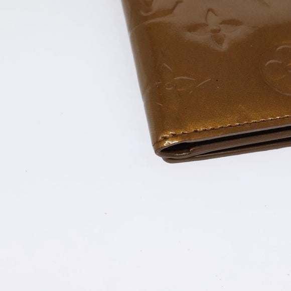 LOUIS VUITTON Monogram Vernis Walker Wallet Bronze M91154 LV Auth 141128