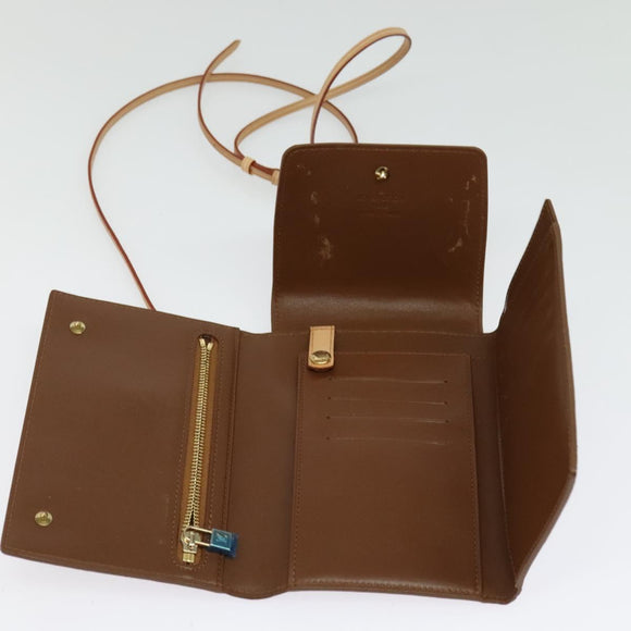 LOUIS VUITTON Monogram Vernis Walker Wallet Bronze M91154 LV Auth 141128