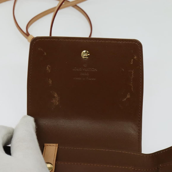 LOUIS VUITTON Monogram Vernis Walker Wallet Bronze M91154 LV Auth 141128
