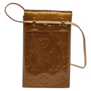 LOUIS VUITTON Monogram Vernis Walker Wallet Bronze M91154 LV Auth 141128-2