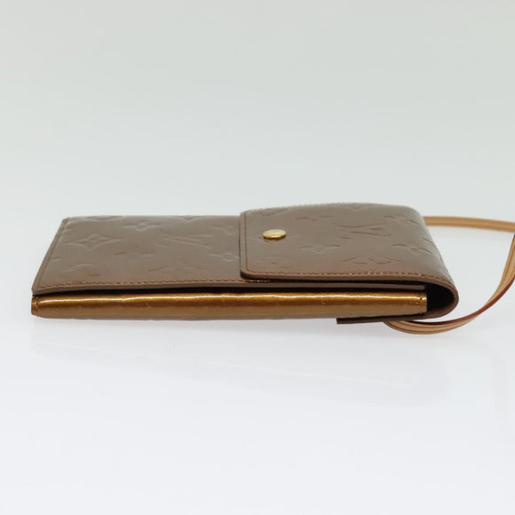 LOUIS VUITTON Monogram Vernis Walker Wallet Bronze M91154 LV Auth 141128