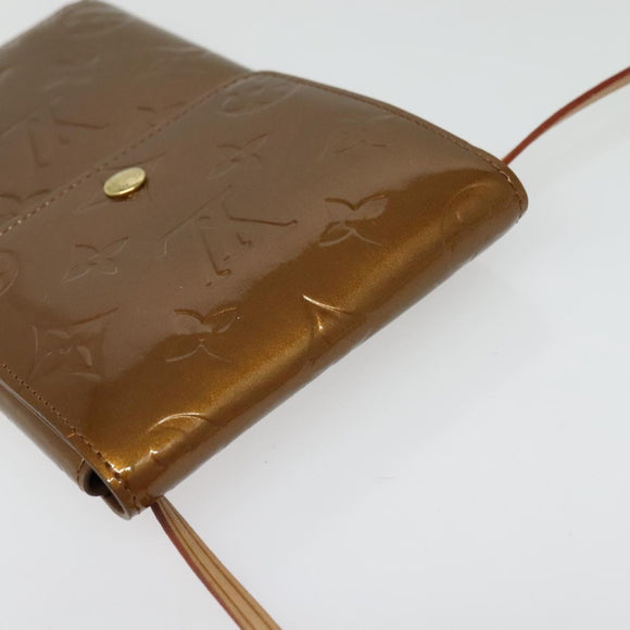 LOUIS VUITTON Monogram Vernis Walker Wallet Bronze M91154 LV Auth 141128