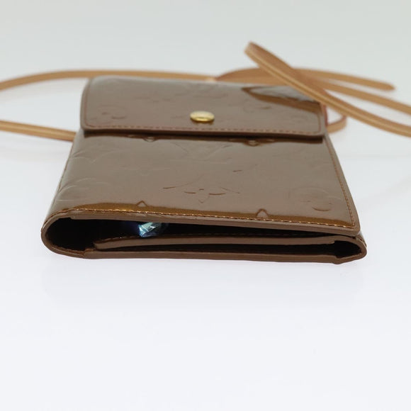 LOUIS VUITTON Monogram Vernis Walker Wallet Bronze M91154 LV Auth 141128