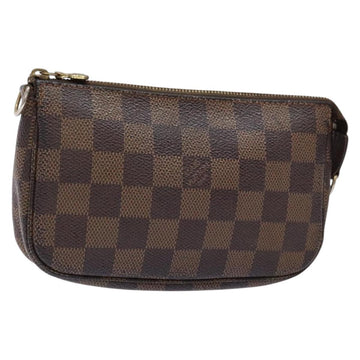 LOUIS VUITTON Damier Ebene Mini Pochette Accessoires Pouch N58009 LV Auth 141130