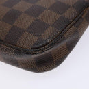 LOUIS VUITTON Damier Ebene Mini Pochette Accessoires Pouch N58009 LV Auth 141130-15