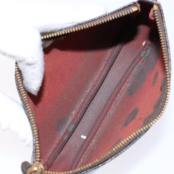 LOUIS VUITTON Damier Ebene Mini Pochette Accessoires Pouch N58009 LV Auth 141130