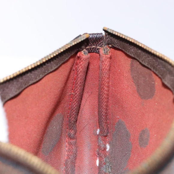 LOUIS VUITTON Damier Ebene Mini Pochette Accessoires Pouch N58009 LV Auth 141130