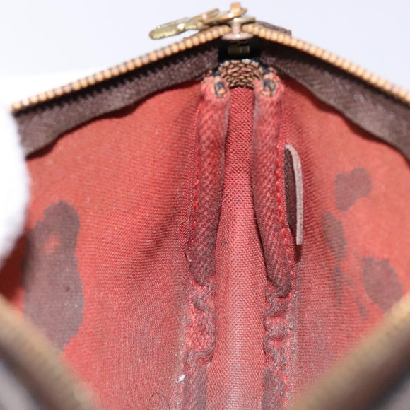 LOUIS VUITTON Damier Ebene Mini Pochette Accessoires Pouch N58009 LV Auth 141130