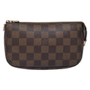 LOUIS VUITTON Damier Ebene Mini Pochette Accessoires Pouch N58009 LV Auth 141130-13