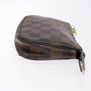LOUIS VUITTON Damier Ebene Mini Pochette Accessoires Pouch N58009 LV Auth 141130-3