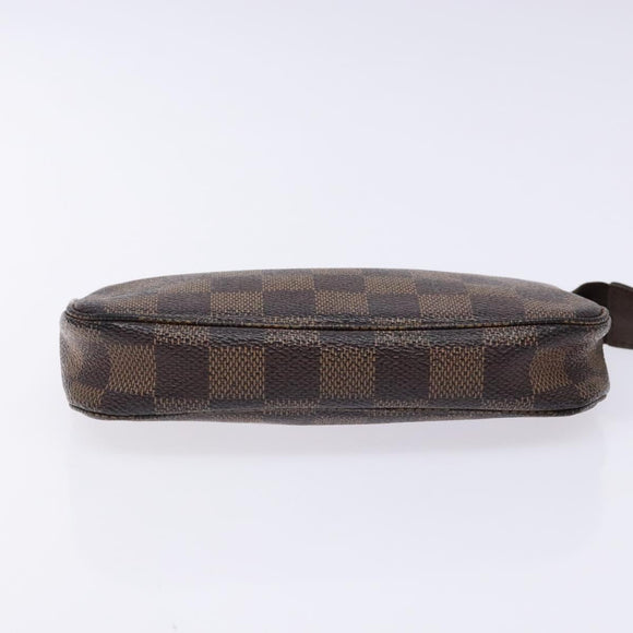 LOUIS VUITTON Damier Ebene Mini Pochette Accessoires Pouch N58009 LV Auth 141130
