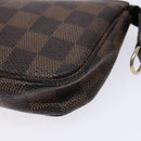 LOUIS VUITTON Damier Ebene Mini Pochette Accessoires Pouch N58009 LV Auth 141130-7