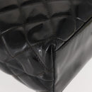 CHANEL Matelasse Shoulder Bag Patent leather Black Gold CC Auth 141133-10
