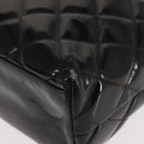 CHANEL Matelasse Shoulder Bag Patent leather Black Gold CC Auth 141133-11