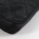 CHANEL Matelasse Waist Bag Satin Black Gold CC Auth 141135V-12