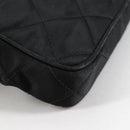 CHANEL Matelasse Waist Bag Satin Black Gold CC Auth 141135V-14