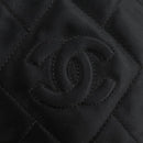 CHANEL Matelasse Waist Bag Satin Black Gold CC Auth 141135V-16