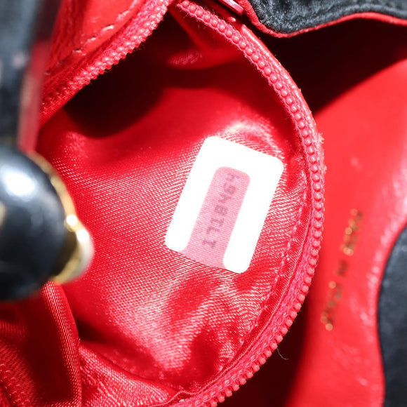 CHANEL Matelasse Waist Bag Satin Black Gold CC Auth 141135V