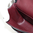 CHANEL Matelasse 25 Double Flap Chain Bag Caviar Skin Black Gold CC Auth 141138M-26