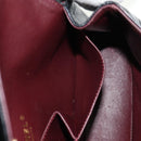 CHANEL Matelasse 25 Double Flap Chain Bag Caviar Skin Black Gold CC Auth 141138M-27