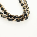 CHANEL Matelasse 25 Double Flap Chain Bag Caviar Skin Black Gold CC Auth 141138M-8