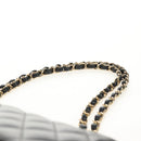 CHANEL Matelasse 25 Double Flap Chain Bag Caviar Skin Black Gold CC Auth 141138M-14