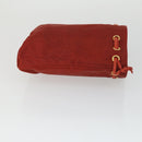 Salvatore Ferragamo Gancini handtas plastic rood transparant beige Authentiek 141145-11