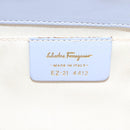 Salvatore Ferragamo Gancini Hand Bag Rattan Purple Gold Auth 141146V-16