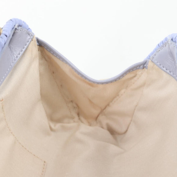 Salvatore Ferragamo Gancini Hand Bag Rattan Purple Gold Auth 141146V