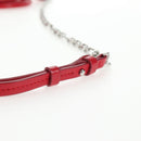 Maison Margiela 5AC Mini Hand Bag Leather 2way Red Silver Auth 141149M-16