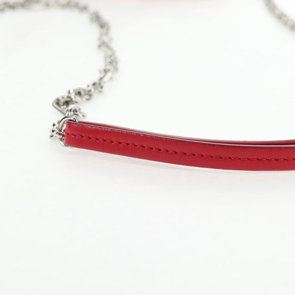 Maison Margiela 5AC Mini Hand Bag Leather 2way Red Silver Auth 141149M