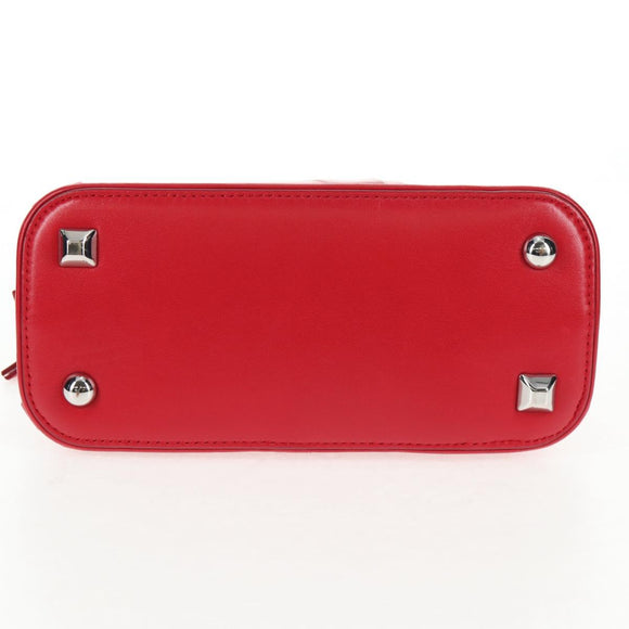 Maison Margiela 5AC Mini Hand Bag Leather 2way Red Silver Auth 141149M