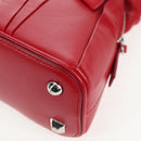 Maison Margiela 5AC Mini Hand Bag Leather 2way Red Silver Auth 141149M-19