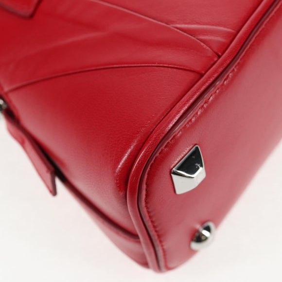 Maison Margiela 5AC Mini Hand Bag Leather 2way Red Silver Auth 141149M