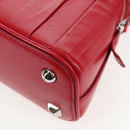 Maison Margiela 5AC Mini Hand Bag Leather 2way Red Silver Auth 141149M-21