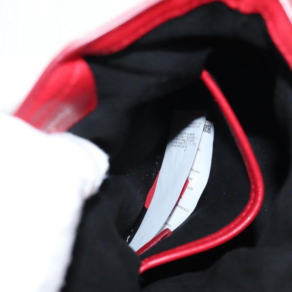 Maison Margiela 5AC Mini Hand Bag Leather 2way Red Silver Auth 141149M