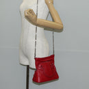 Maison Margiela 5AC Mini Hand Bag Leather 2way Red Silver Auth 141149M-30