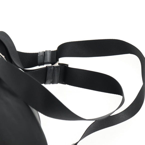 PRADA Sequin Backpack Nylon Black Silver Auth 141151M