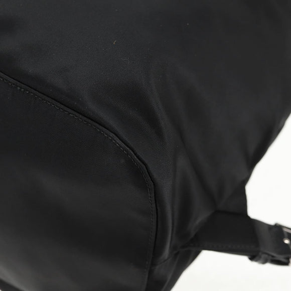 PRADA Sequin Backpack Nylon Black Silver Auth 141151M