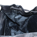 PRADA Sequin Backpack Nylon Black Silver Auth 141151M-28