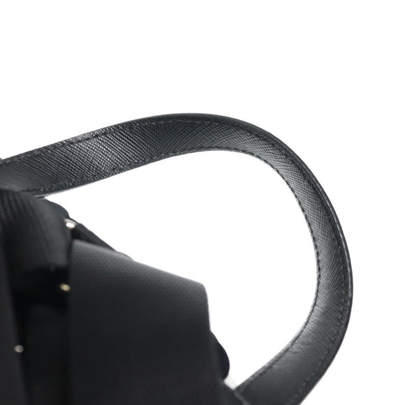 PRADA Sequin Backpack Nylon Black Silver Auth 141151M