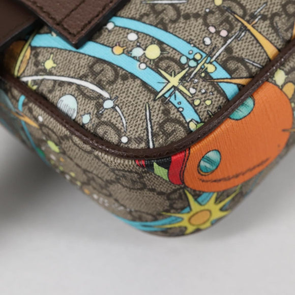 GUCCI GG Supreme Disney Collaboration Waist Bag PVC Beige 602695 Auth 141153M