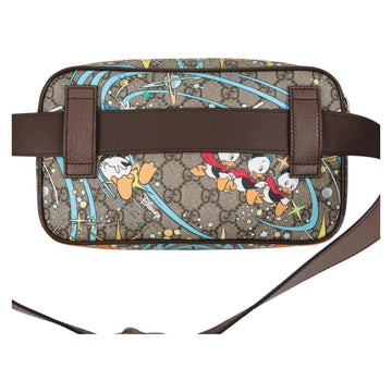 GUCCI GG Supreme Disney Collaboration Waist Bag PVC Beige 602695 Auth 141153M - 0