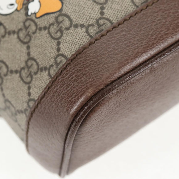 GUCCI GG Supreme Disney Collaboration Backpack PVC Beige Gold 552884 Auth141154M