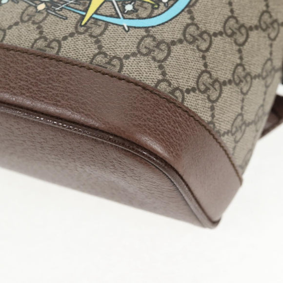 GUCCI GG Supreme Disney Collaboration Backpack PVC Beige Gold 552884 Auth141154M