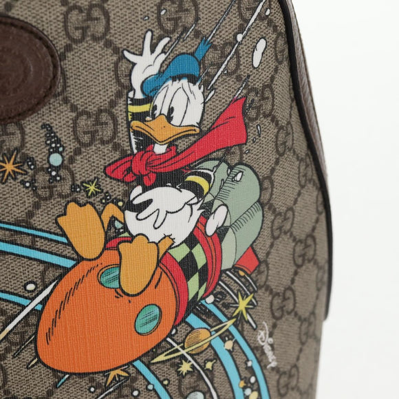 GUCCI GG Supreme Disney Collaboration Backpack PVC Beige Gold 552884 Auth141154M