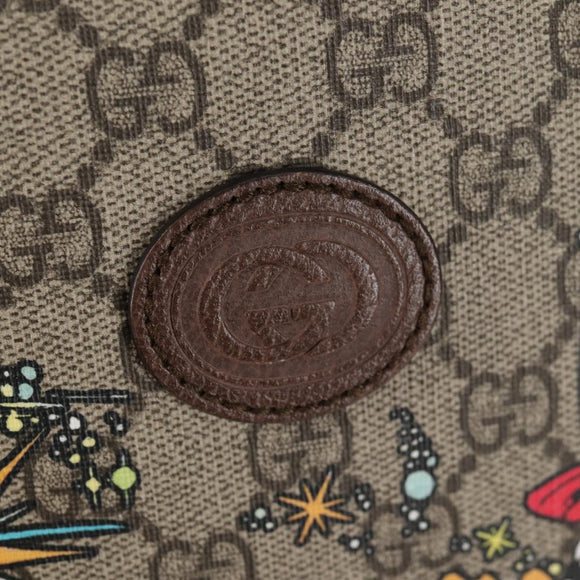 GUCCI GG Supreme Disney Collaboration Backpack PVC Beige Gold 552884 Auth141154M