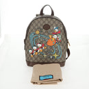 GUCCI GG Supreme Disney Collaboration Backpack PVC Beige Gold 552884 Auth141154M-13